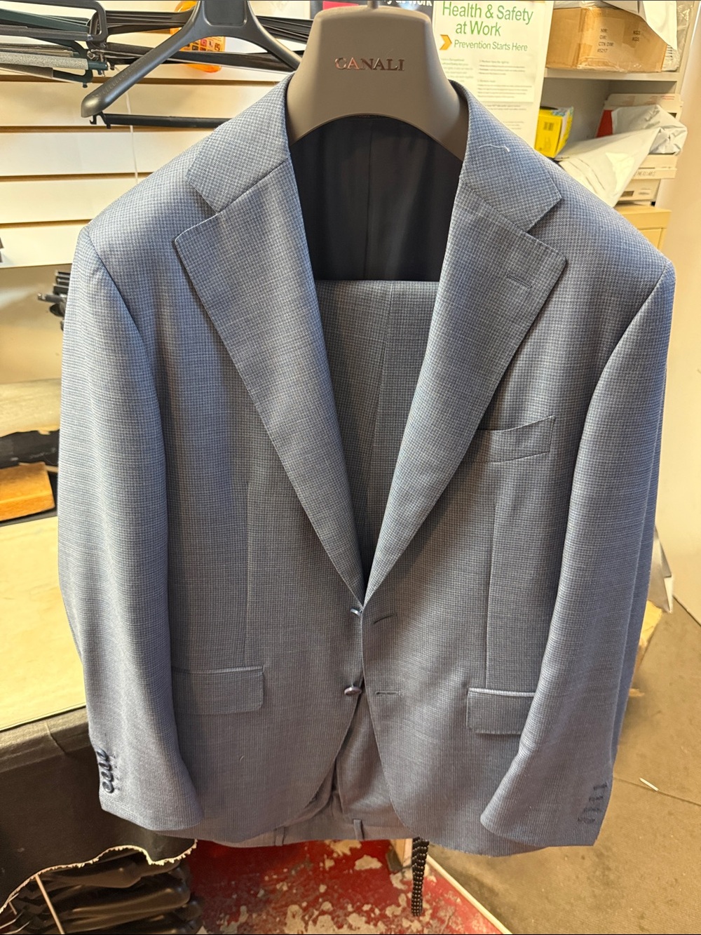 Canali Men's Blue Two-Button Wool Blend Suit